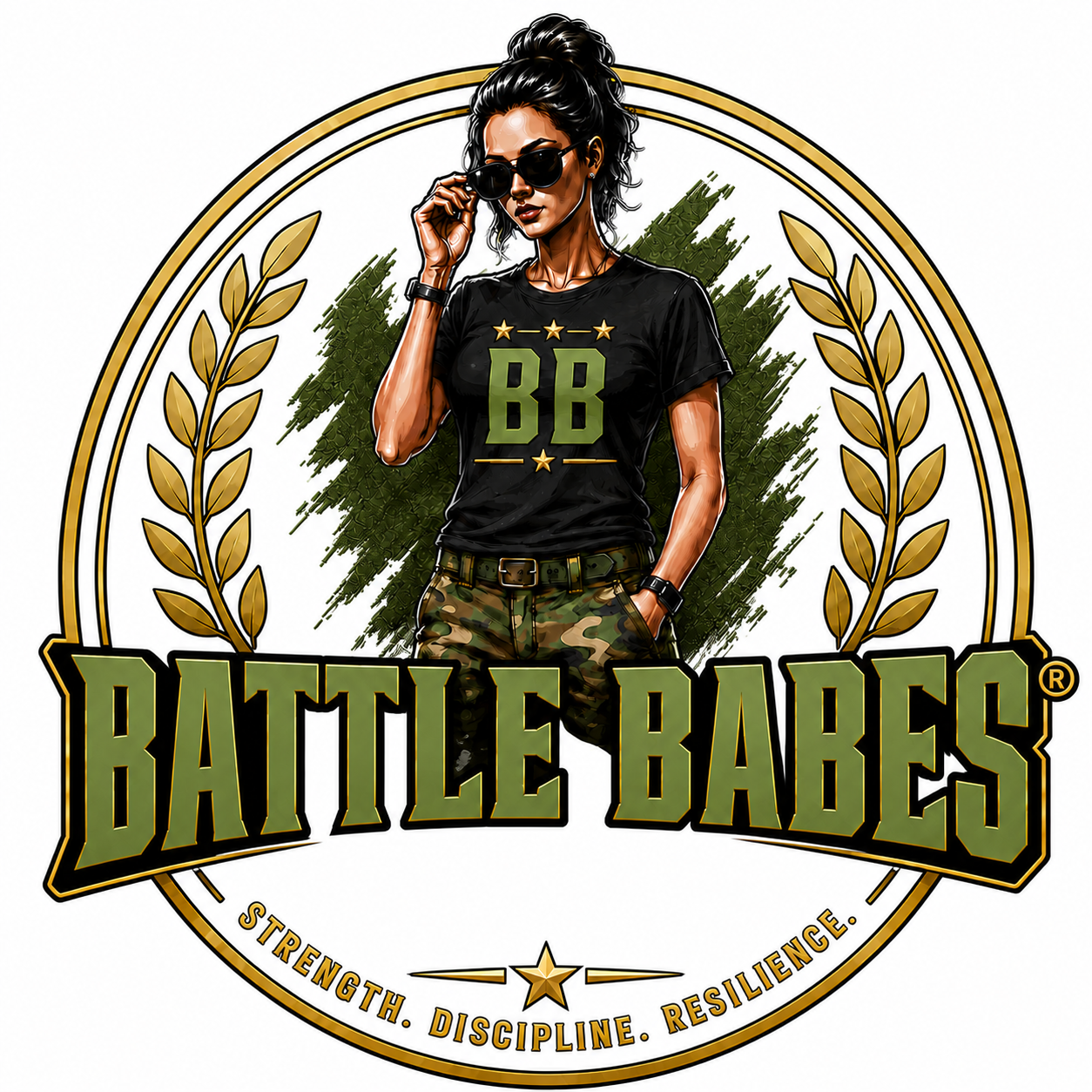Battle Babes® logo — strength, discipline, resilience